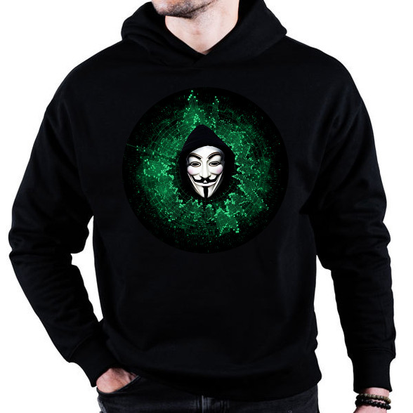 Anonymous hacker-Oversized kapucnis pulóver