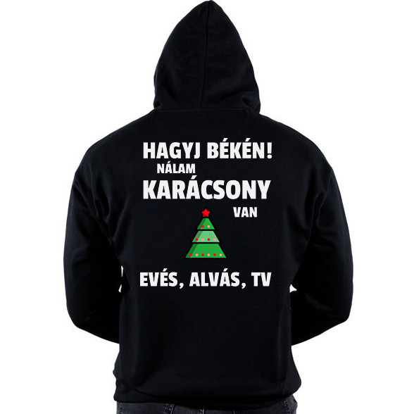 KARÁCSONYI HAGYJ BÉKÉN-Oversized kapucnis pulóver