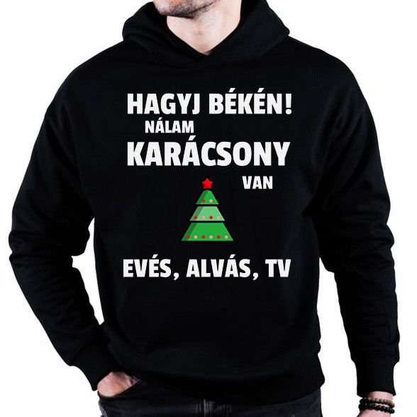 KARÁCSONYI HAGYJ BÉKÉN-Oversized kapucnis pulóver