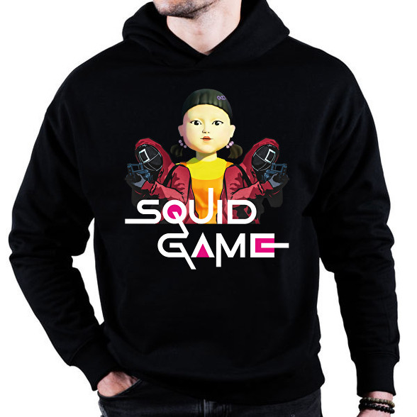 Squid game doll and soldiers-Oversized kapucnis pulóver