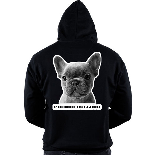 french bulldog-Oversized kapucnis pulóver