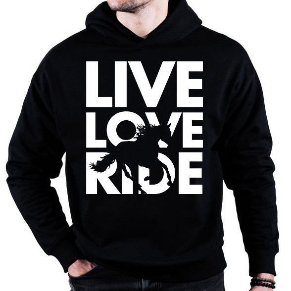 Live Love Ride-Oversized kapucnis pulóver