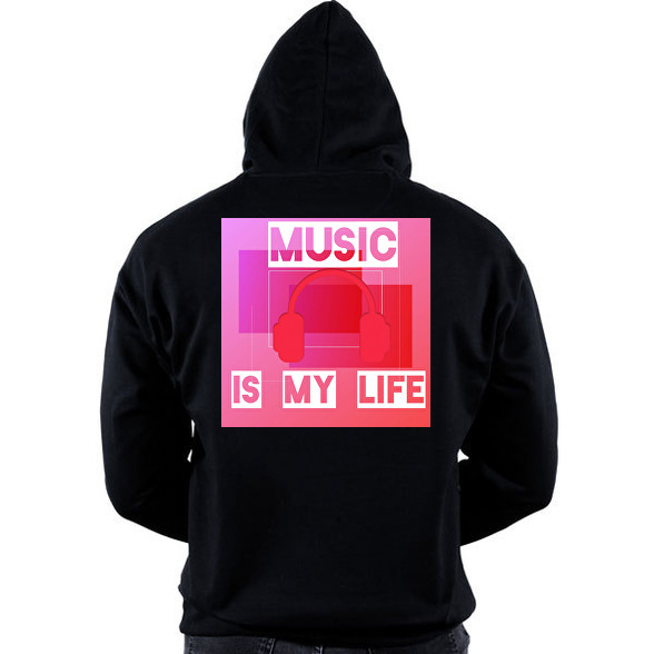 music is my life-Oversized kapucnis pulóver