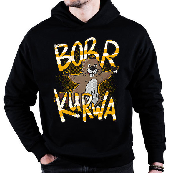 BÓBER KURWA-Oversized kapucnis pulóver