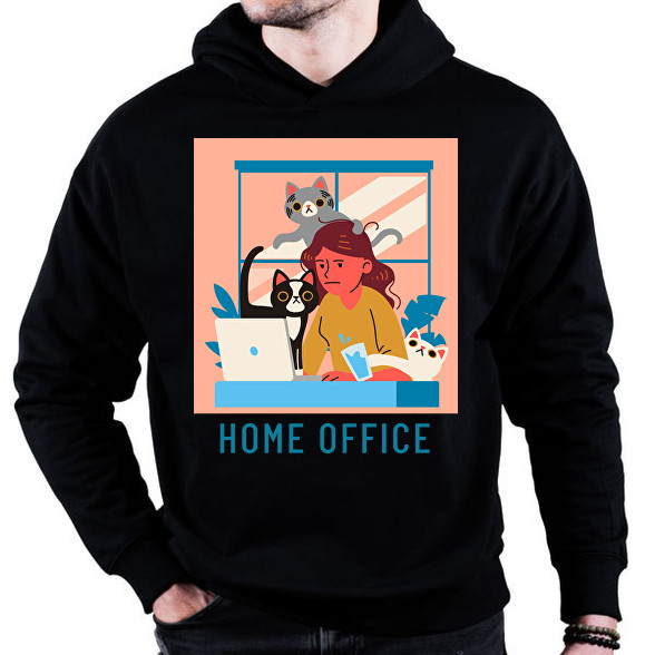 HOMEOFFICECAT-Oversized kapucnis pulóver