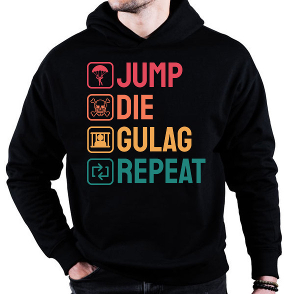 Jump, Die, Gulag, Repeat-Oversized kapucnis pulóver