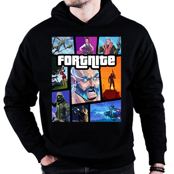 Fortnite GTA Edition-Oversized kapucnis pulóver