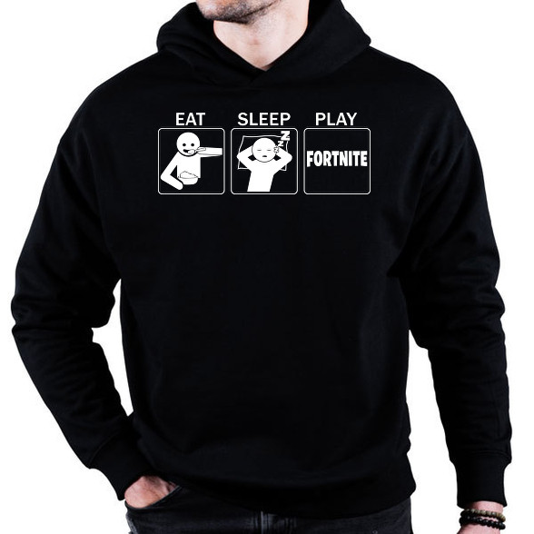 Eat, Sleep, Play Fortnite-Oversized kapucnis pulóver