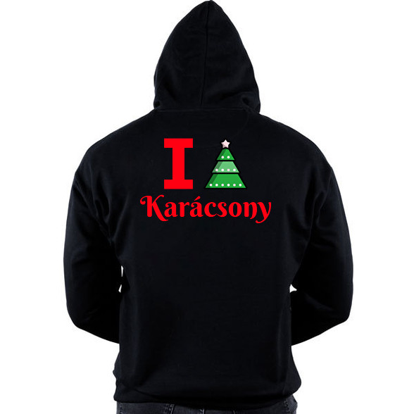 I love Karácsony -Oversized kapucnis pulóver