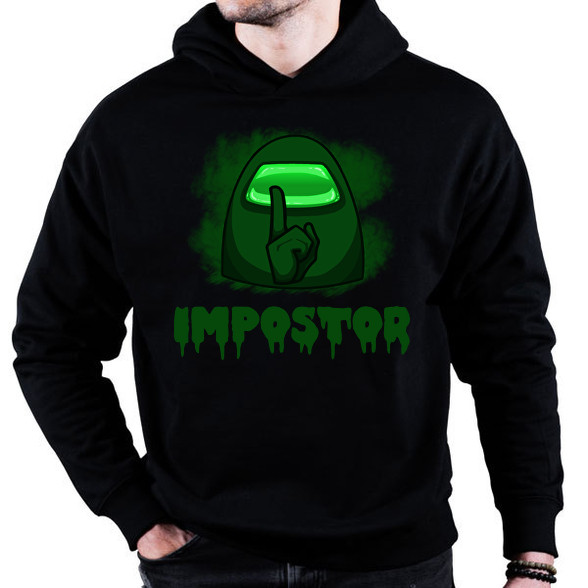 IMPOSTOR-GREEN-Oversized kapucnis pulóver