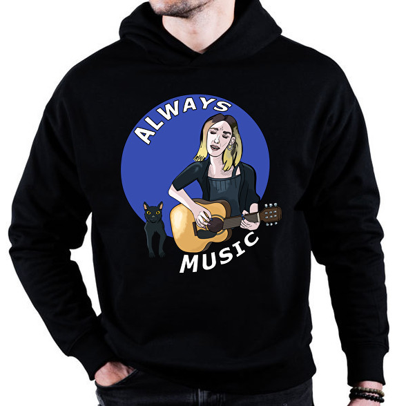 Always Music-Oversized kapucnis pulóver