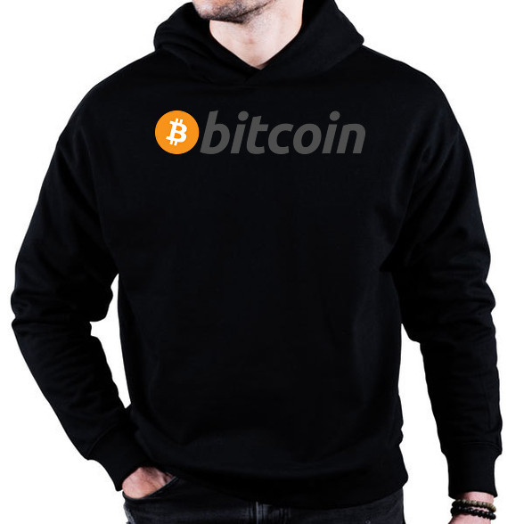 bitcoin logo-Oversized kapucnis pulóver