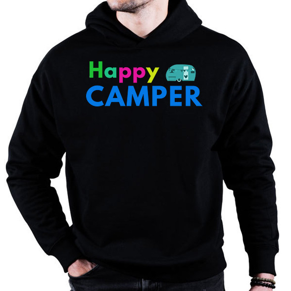 HAPPY CAMPER2-Oversized kapucnis pulóver