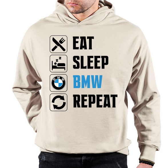 Eat Sleep Bmw-Oversized kapucnis pulóver