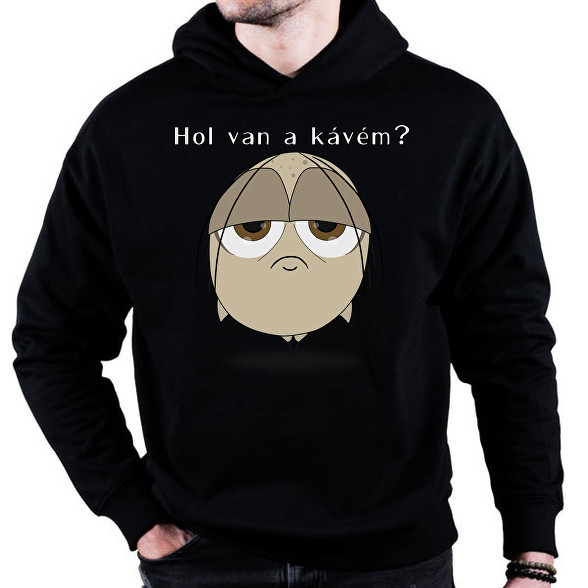 Hol van a kávém?-Oversized kapucnis pulóver