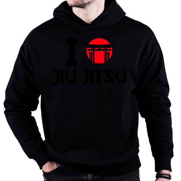 I love Jiu Jitsu-Oversized kapucnis pulóver