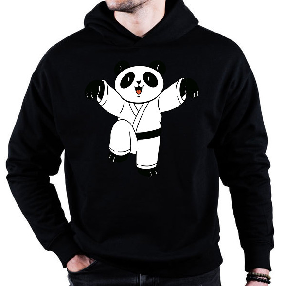 Karatés panda-Oversized kapucnis pulóver