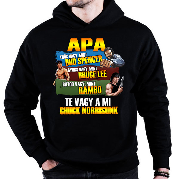 Apa a mi Chuck Norrisunk-Oversized kapucnis pulóver