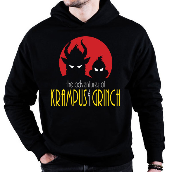 Krampusz és Grincs-Oversized kapucnis pulóver