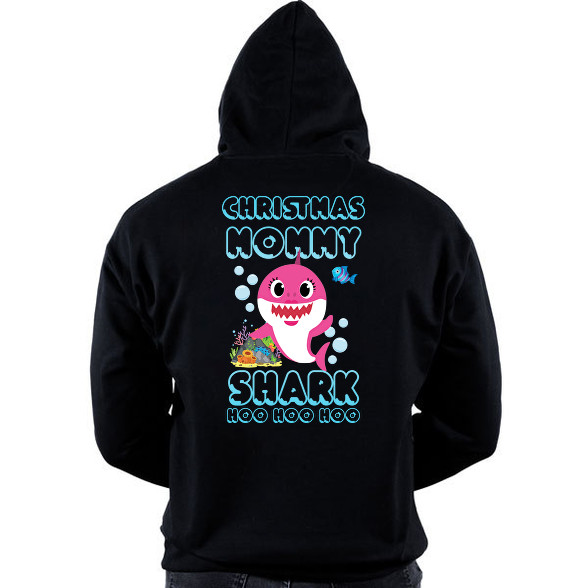 Christmas Mommy Shark-Oversized kapucnis pulóver