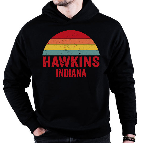 Retro Hawkins Indiana-Oversized kapucnis pulóver