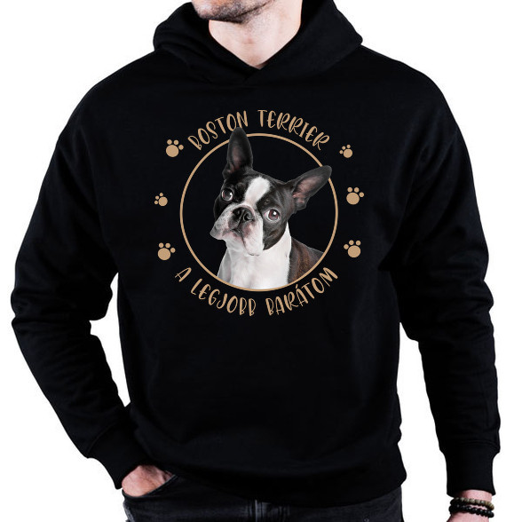 Boston terrier - Legjobb barát-Oversized kapucnis pulóver