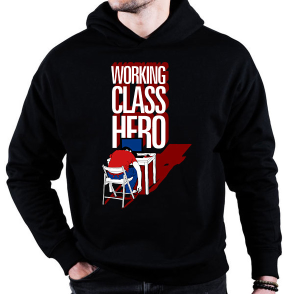 Working class hero-Oversized kapucnis pulóver