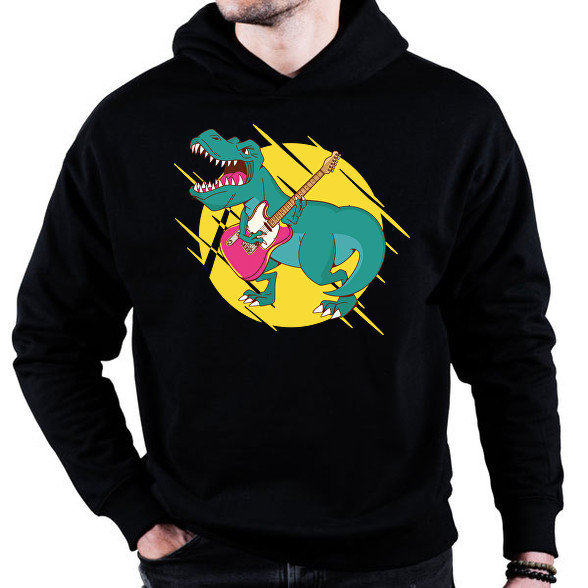 T-rex gitárral-Oversized kapucnis pulóver