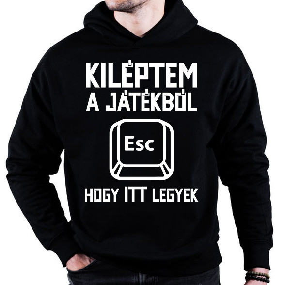 Kiléptem a játékból, hogy itt legyek-Oversized kapucnis pulóver