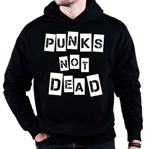 Punks not dead-Oversized kapucnis pulóver