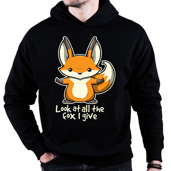 Look At All The Fox I Give-Oversized kapucnis pulóver