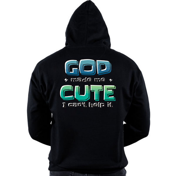 God Made me cute - Csinosnak teremtett Isten-Oversized kapucnis pulóver