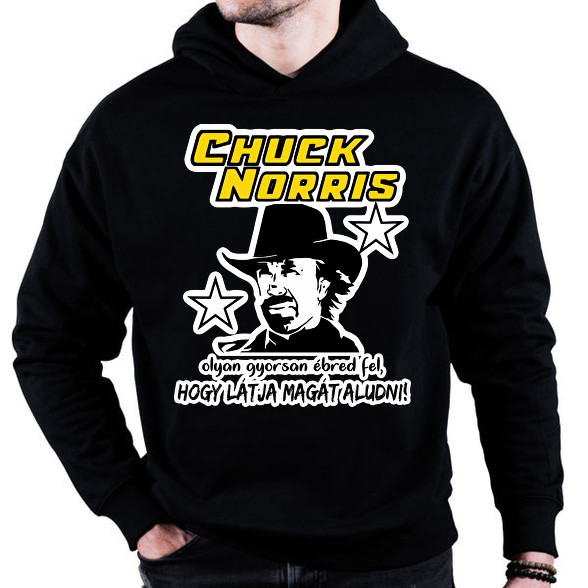 Chuck Norris látja magát aludni-Oversized kapucnis pulóver