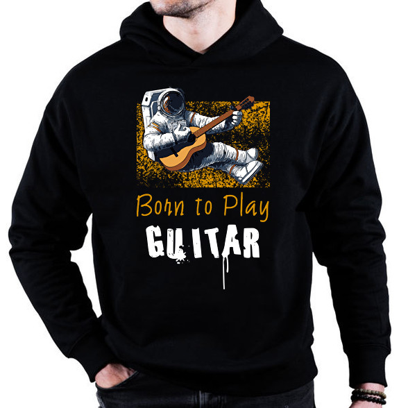 born to play guitar-Oversized kapucnis pulóver