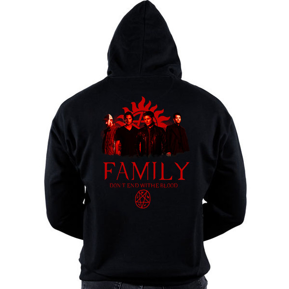 SUPERNATURAL FAMILY RED-Oversized kapucnis pulóver