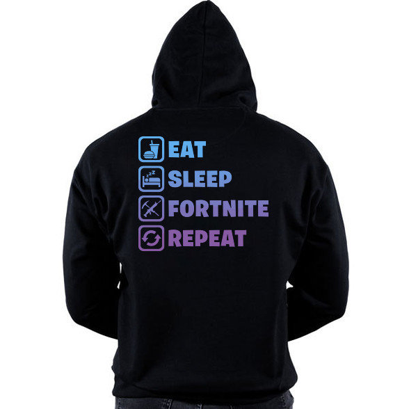 Eat-Sleep-Fortnite-Repeat-Oversized kapucnis pulóver