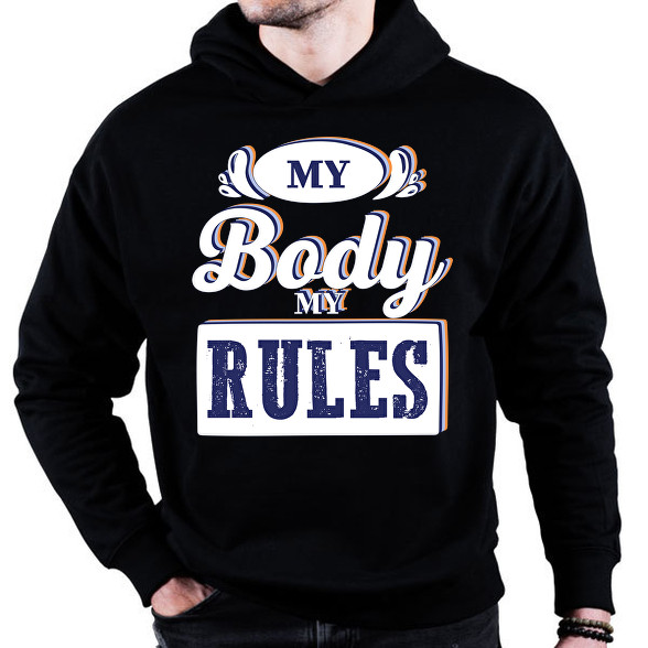 My body my rules-Oversized kapucnis pulóver