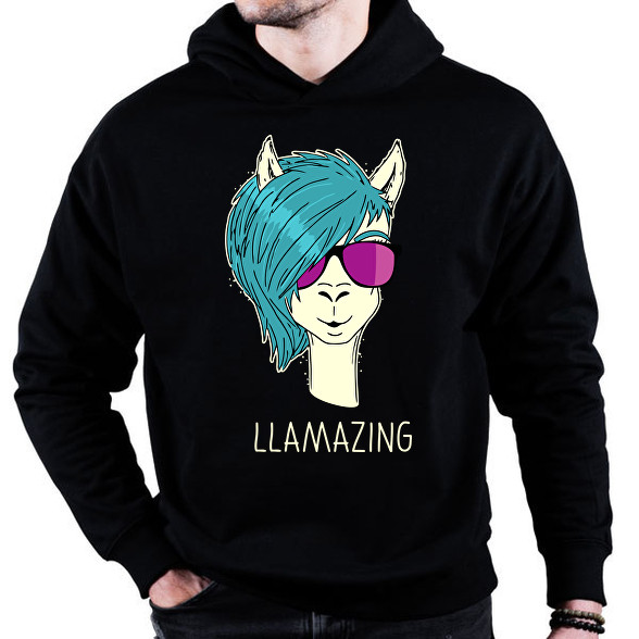 LLAMAZING-Oversized kapucnis pulóver