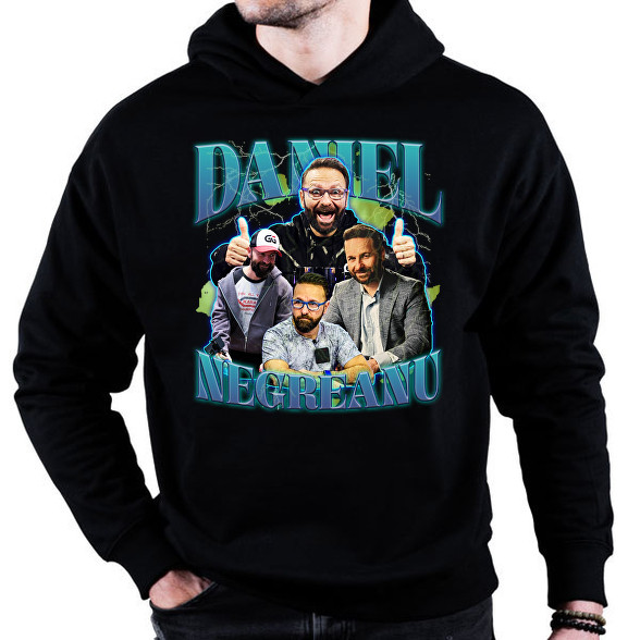 Daniel Negreanu - póker-Oversized kapucnis pulóver