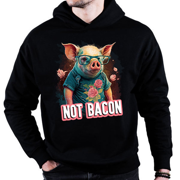 Vegán malac - not bacon-Oversized kapucnis pulóver