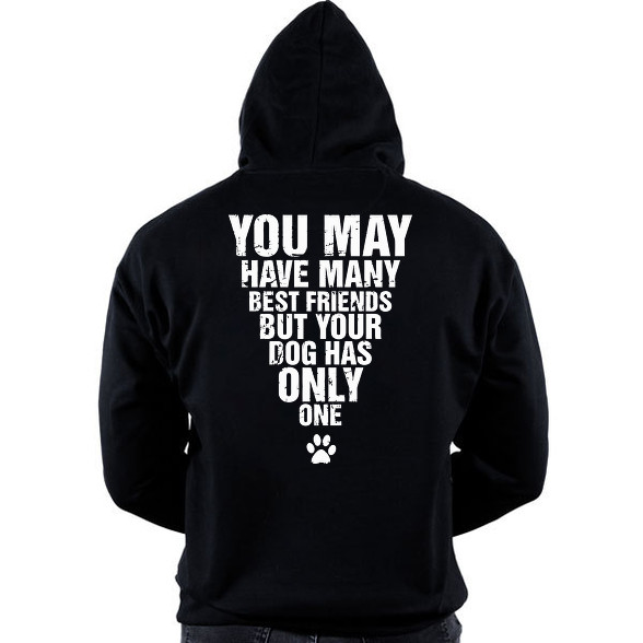 A kutyádnak csak egy barátja van!-Oversized kapucnis pulóver