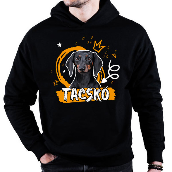 Tacskó firka-Oversized kapucnis pulóver