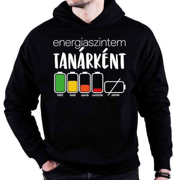 Energiaszintem Tanárként-Oversized kapucnis pulóver