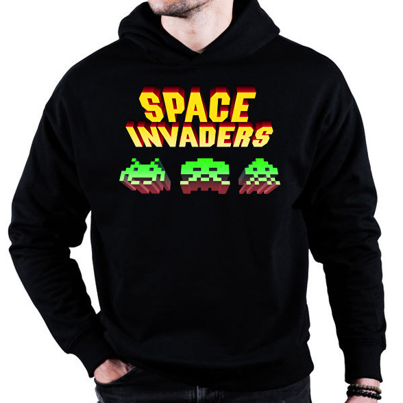 Space Invaders-Oversized kapucnis pulóver